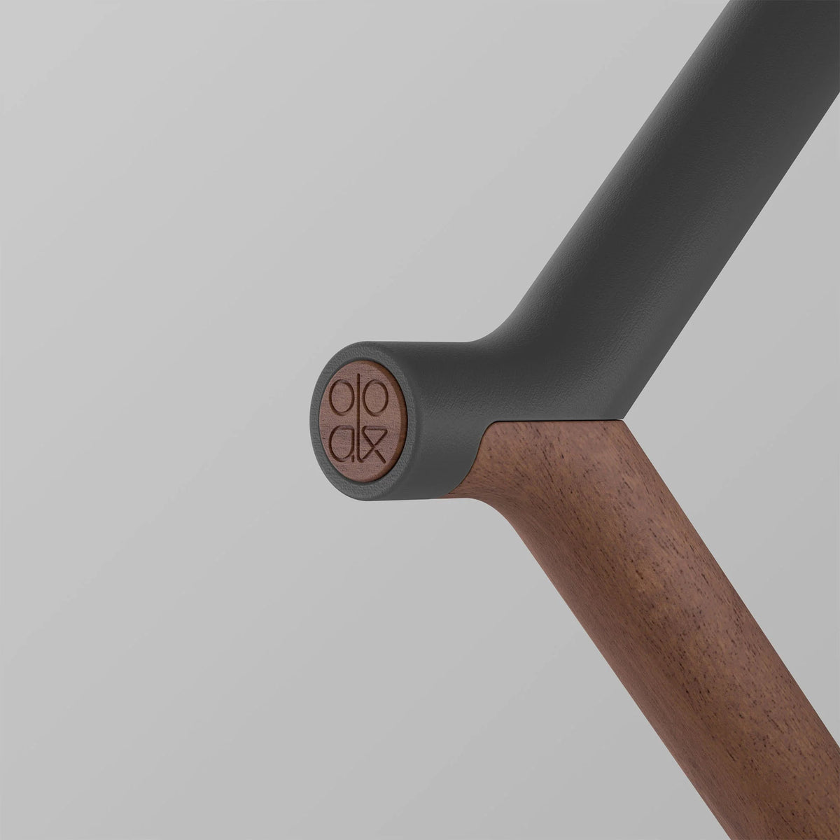 Ooak - Uno Walking Stick, Graphite &amp; Walnut - The Flower Crate