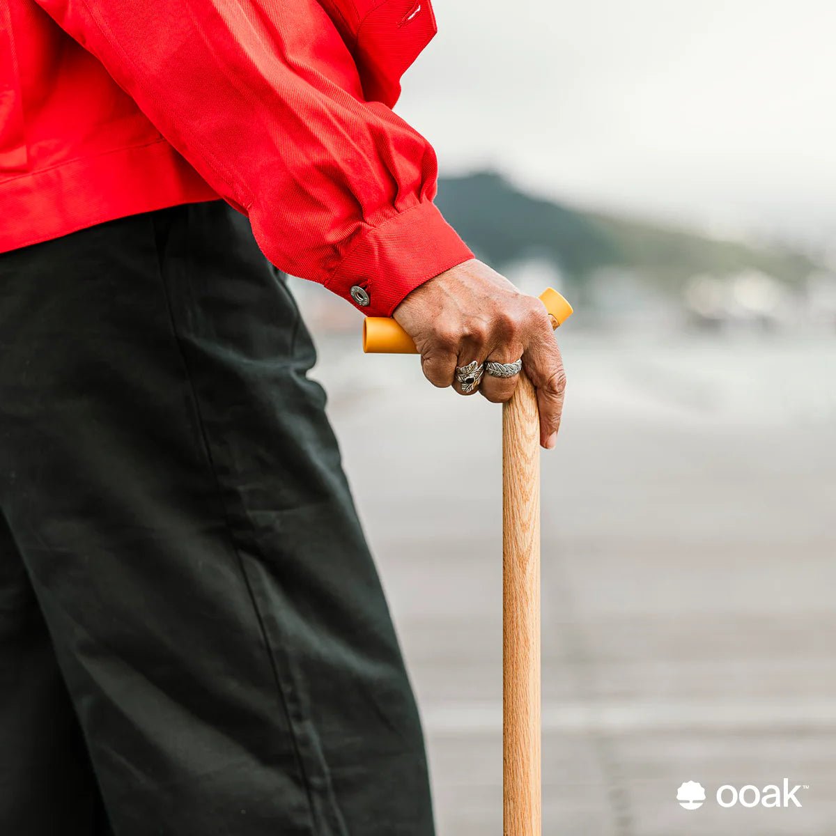 Ooak - Uno Walking Stick, Kōwhai &amp; Oak - The Flower Crate