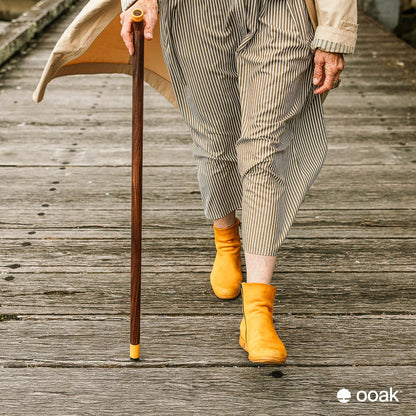 Ooak - Uno Walking Stick, Kōwhai &amp; Walnut - The Flower Crate