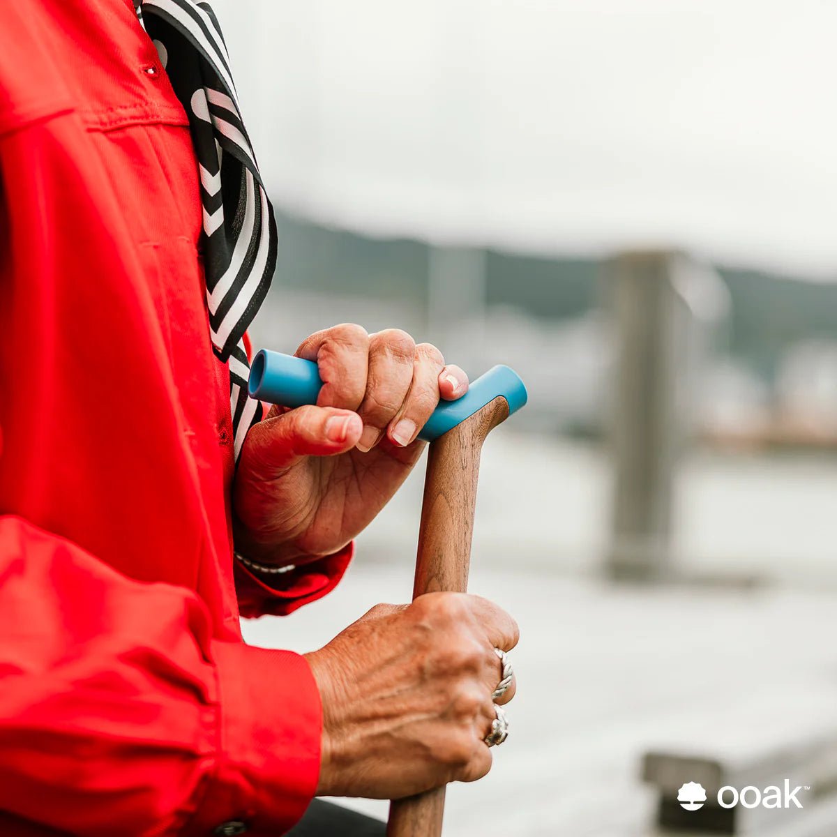 Ooak - Uno Walking Stick, Pacific &amp; Walnut - The Flower Crate