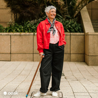 Ooak - Uno Walking Stick, Pacific &amp; Walnut - The Flower Crate