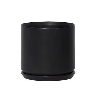 Oslo Planter - Black, Large - The Flower Crate