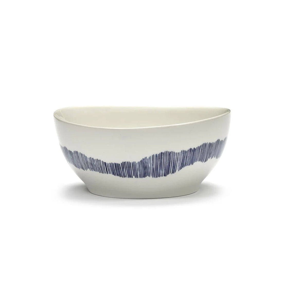 Ottolenghi - White with Blue Stripes Feast Bowl - The Flower Crate