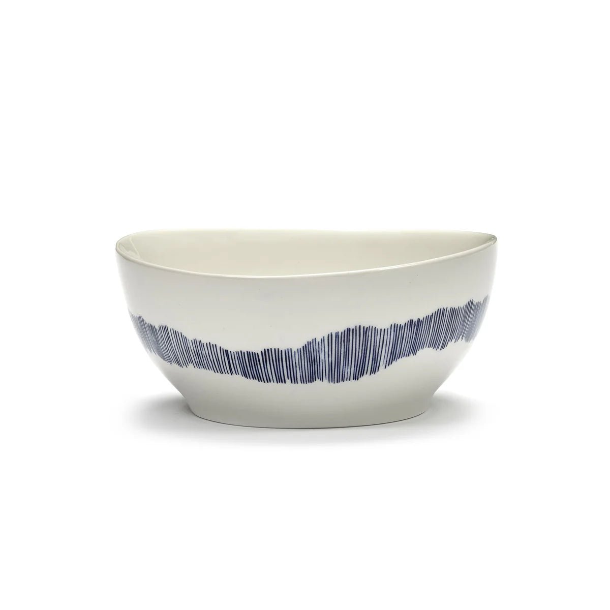 Ottolenghi - White with Blue Stripes Feast Bowl - The Flower Crate