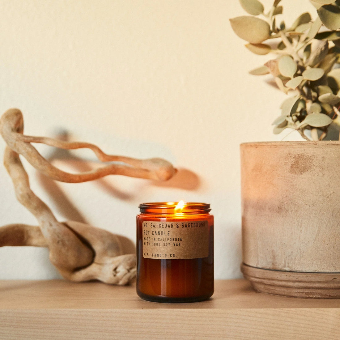 P.F Candle Co - Cedar &amp; Sagebush - The Flower Crate