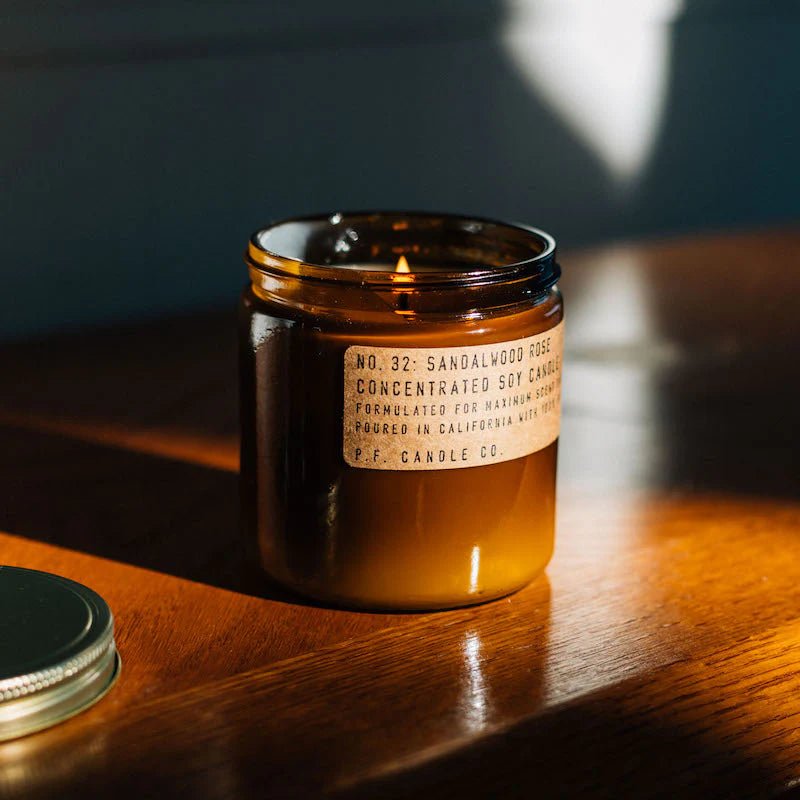 P.F Candle Co - Large Sandlewood Rose - The Flower Crate