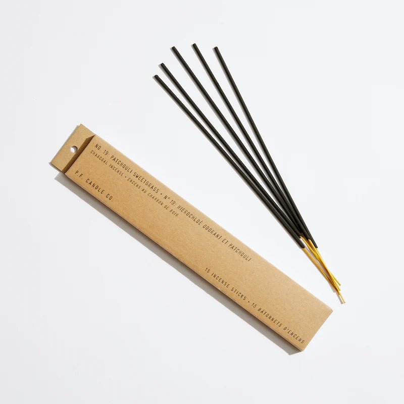 P.F Candle Co - Patchuli Sweetgrass Incense - The Flower Crate