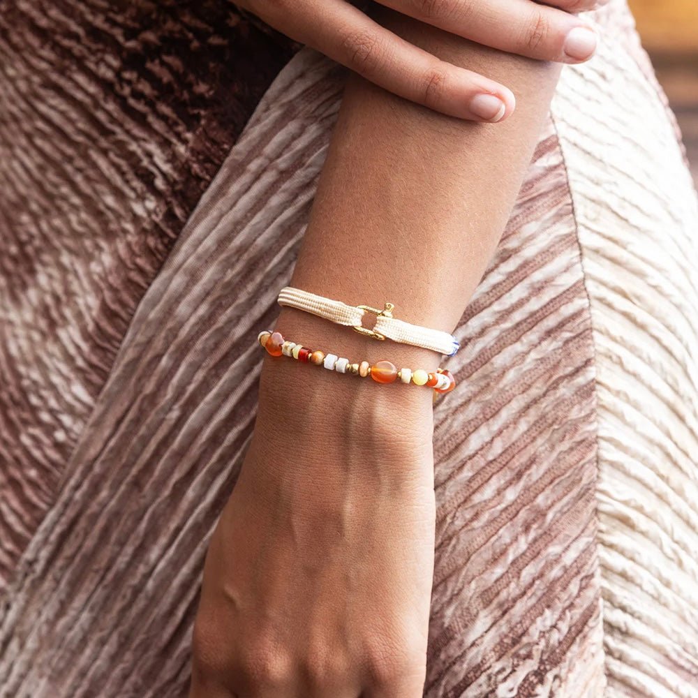 Pig &amp; Hen - Atrani Brontide Mosaic Bracelet - The Flower Crate