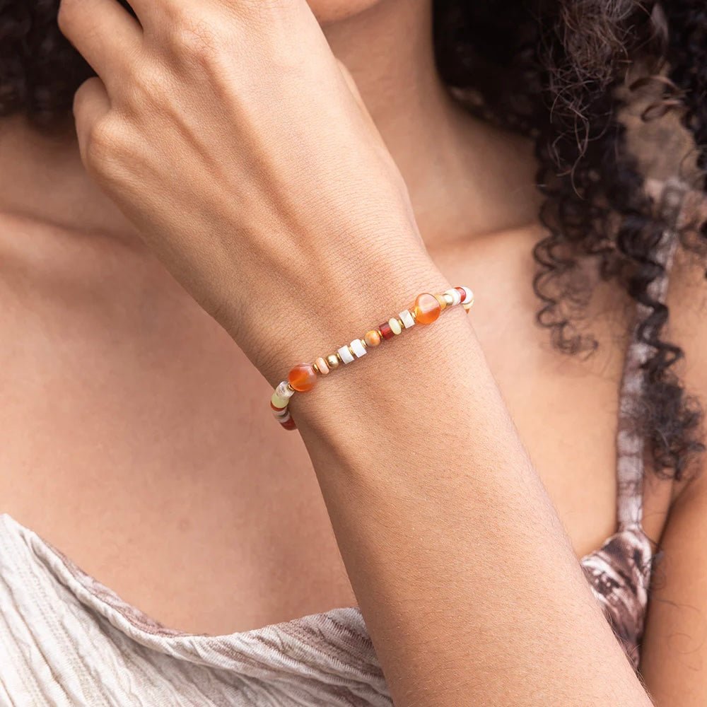 Pig &amp; Hen - Atrani Brontide Mosaic Bracelet - The Flower Crate