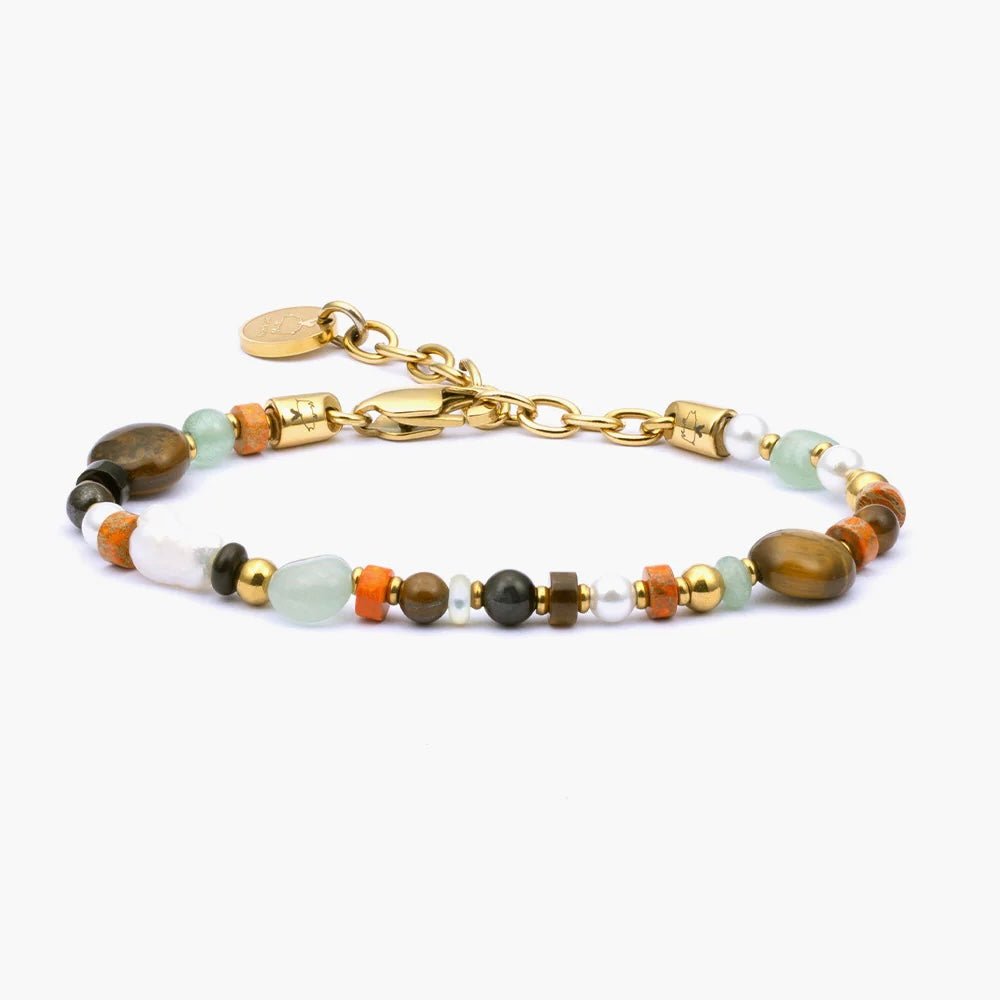 Pig &amp; Hen - Cefalu Gold Brontide Mosaic Bracelet - The Flower Crate