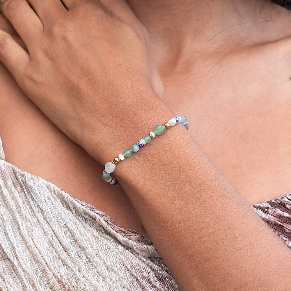 Pig &amp; Hen - Tellaro Brontide Mosaic Bracelet - The Flower Crate