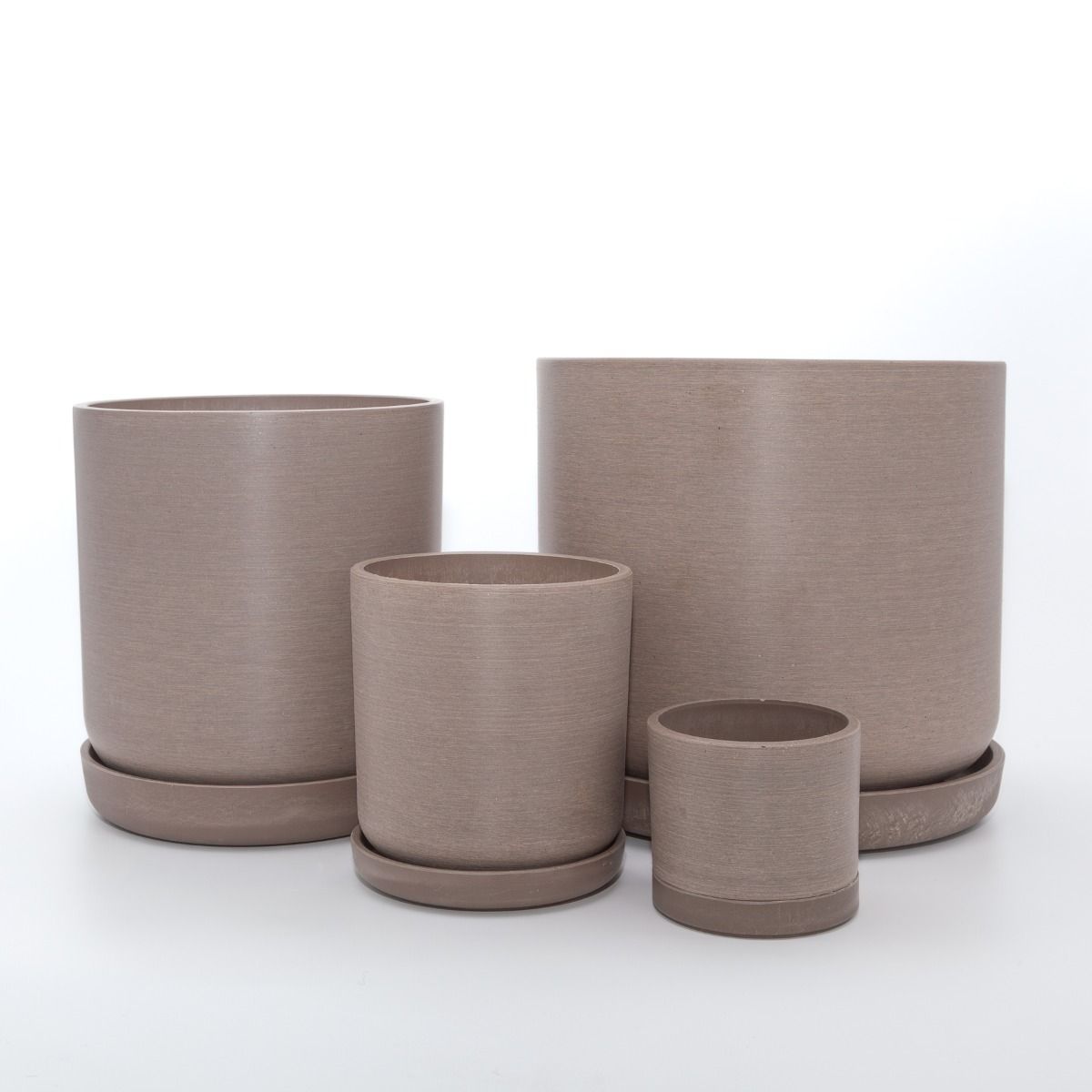Portland Pot - Recycled Plastic, Beechwood - The Flower Crate