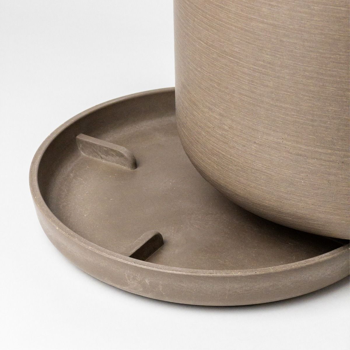 Portland Pot - Recycled Plastic, Beechwood - The Flower Crate