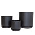 Portland Pot - Recycled Plastic, Black - The Flower Crate
