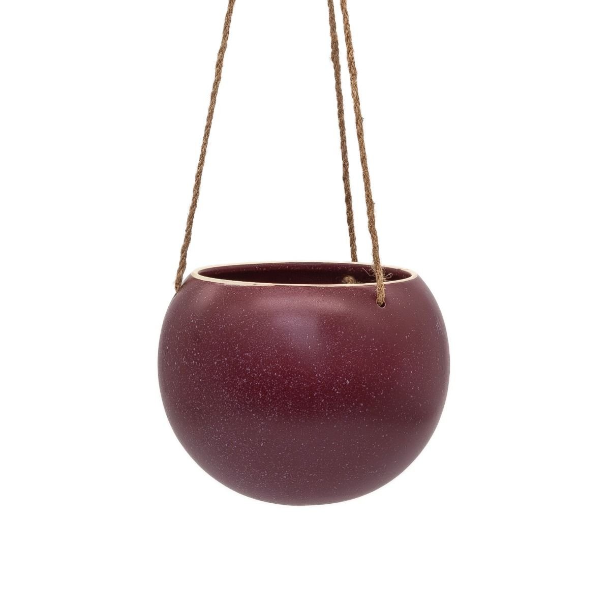Potted - Large Orbit Hanging Planter, Ruby - The Flower Crate