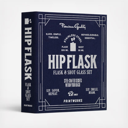 Printworks - The Hip Flask &amp; Shot Glass Set - The Flower Crate