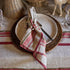 Red Selvedge Stripe Linen Napkin - The Flower Crate