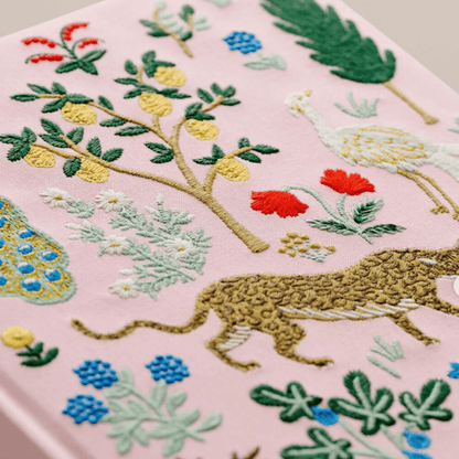 Rifle Paper Co - Menagerie Embroidered Sketchbook - The Flower Crate