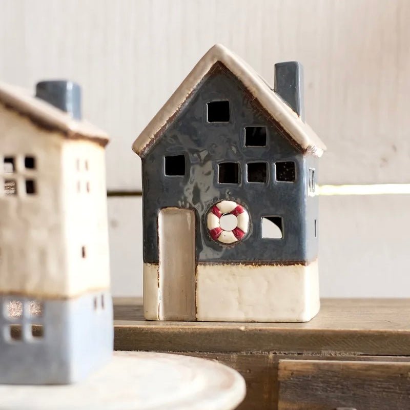 Saint Malo Tea Light House with Buoy - The Flower Crate