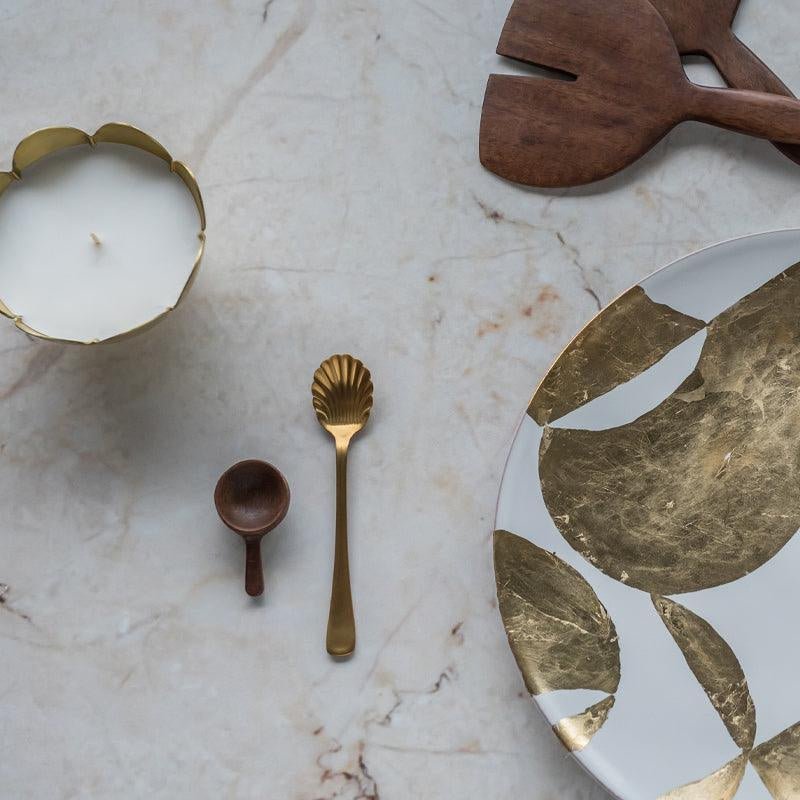 Scallop Spoon, Gold - The Flower Crate