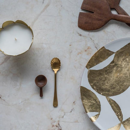 Scallop Spoon, Gold - The Flower Crate