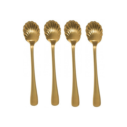 Scallop Spoon, Gold - The Flower Crate