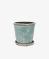 Sea Blue Plant Pot & Saucer - The Flower Crate