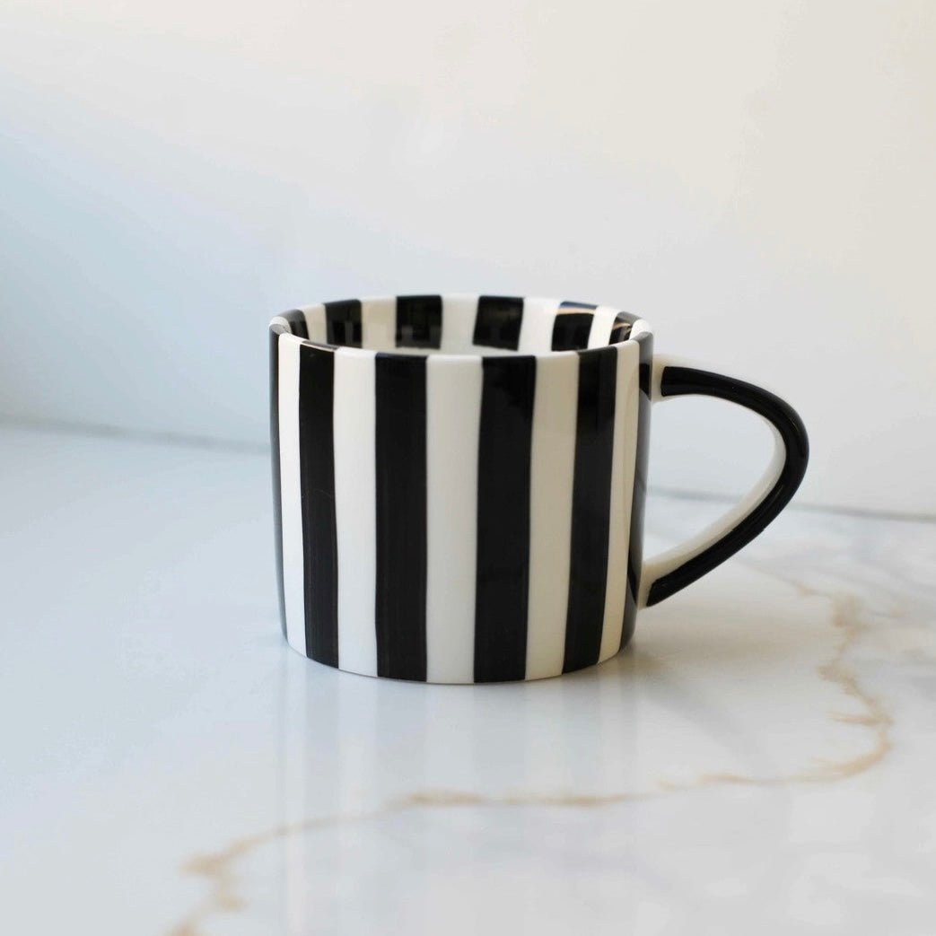 Simple Black Stripe Mug - The Flower Crate