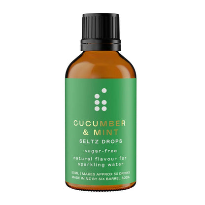 Six Barrel Soda - Cucumber &amp; Mint Seltz Drops - The Flower Crate