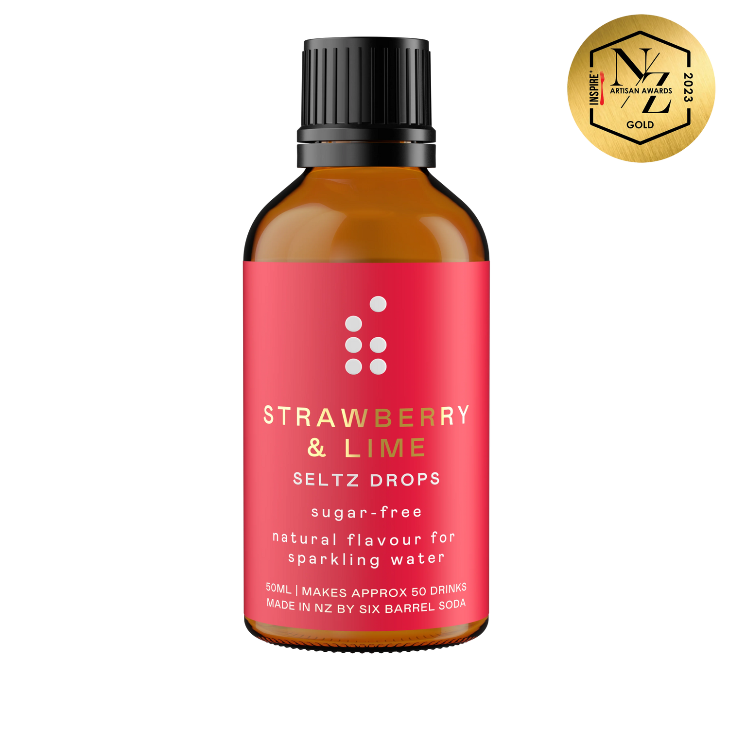 Six Barrel Soda - Strawberry &amp; Lime Seltz Drops - The Flower Crate