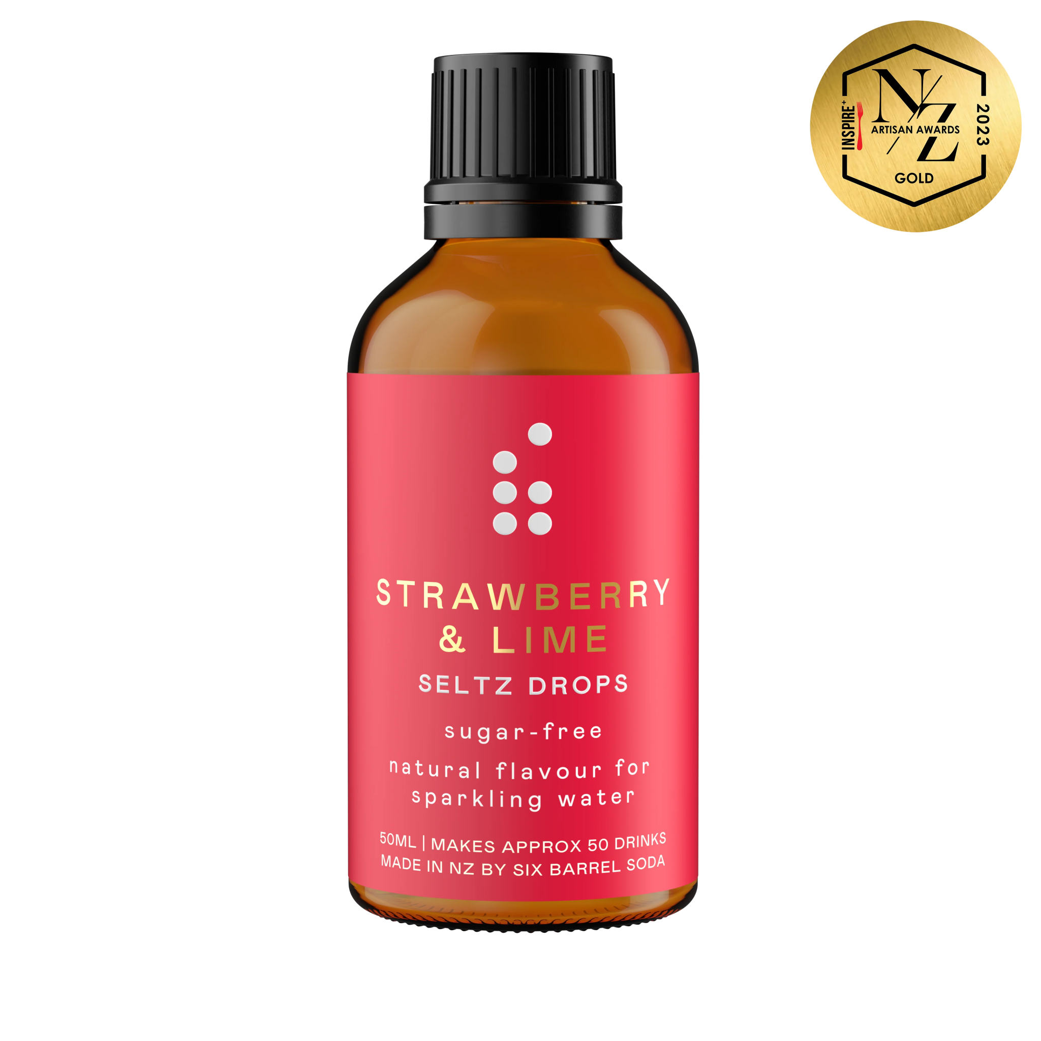 Six Barrel Soda - Strawberry &amp; Lime Seltz Drops - The Flower Crate