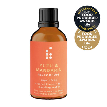 Six Barrel Soda - Yuzu &amp; Mandarin Seltz Drops - The Flower Crate