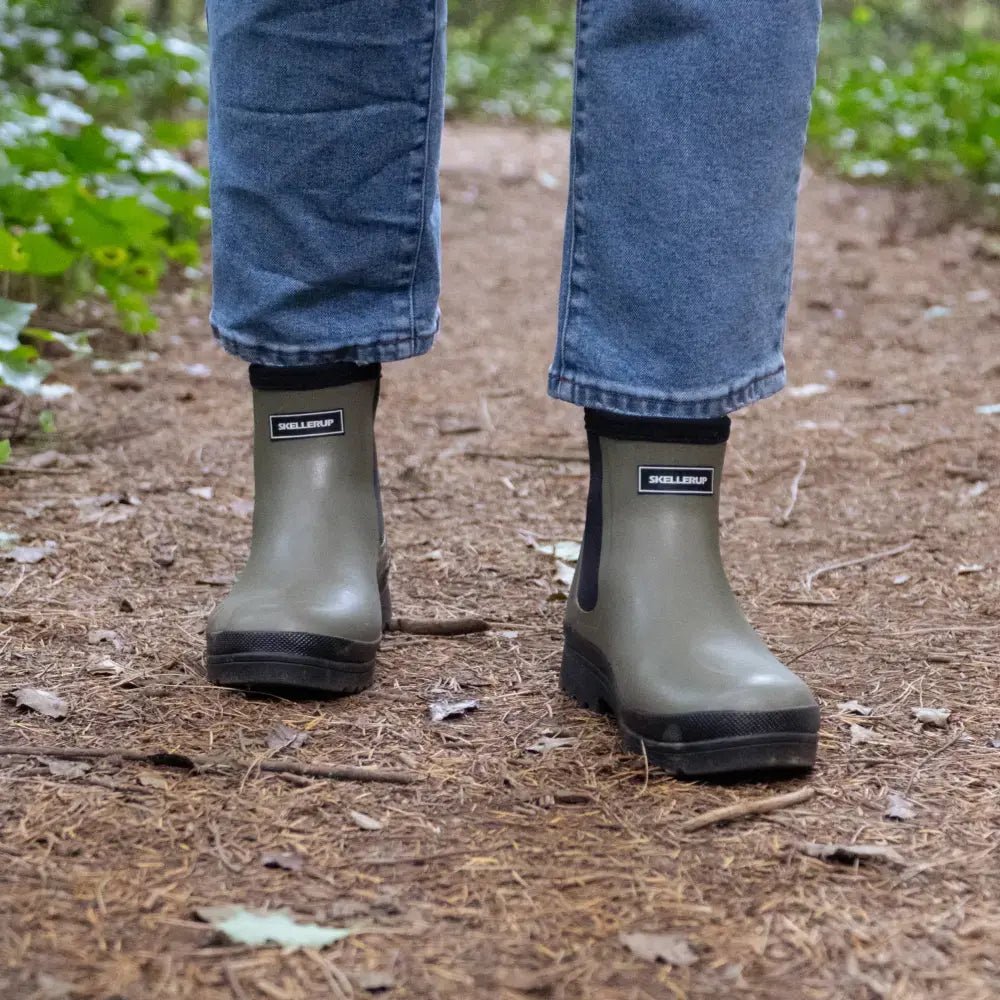 Skellerup - Meadow Ankle Boot, Olive - The Flower Crate