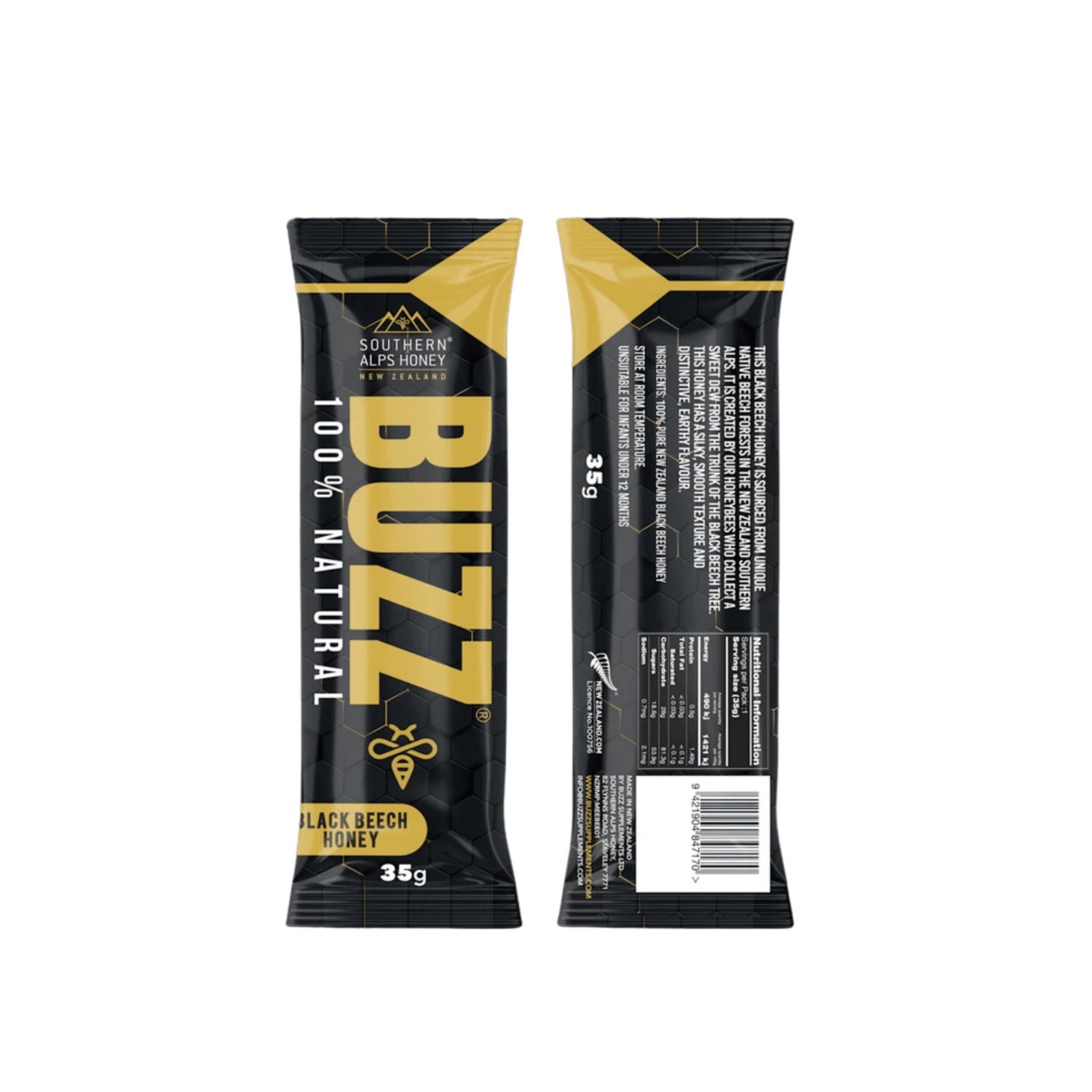 Southern Alps Honey - Black Beech Honey Buzz Pouch 35g - The Flower Crate