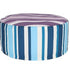 Striped Outdoor Pouffe - Blue - The Flower Crate