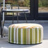 Striped Outdoor Pouffe - Green - The Flower Crate