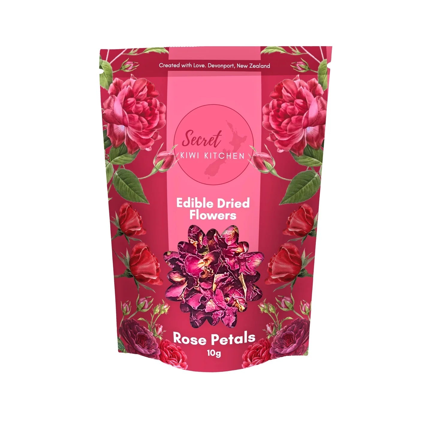 Sweet Kiwi Kitchen - Edible Dried Flowers, Rose Petals - The Flower Crate