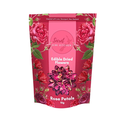 Sweet Kiwi Kitchen - Edible Dried Flowers, Rose Petals - The Flower Crate