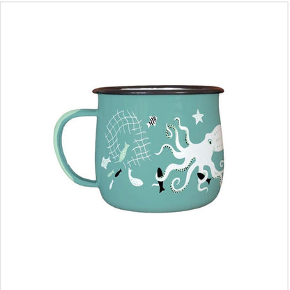 Tanya Wolfcamp Enamel Mug - Kupe and Te Wheke - The Flower Crate