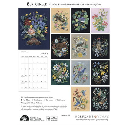 Tanya Wolfkamp - 2026 Wall Calendar - The Flower Crate