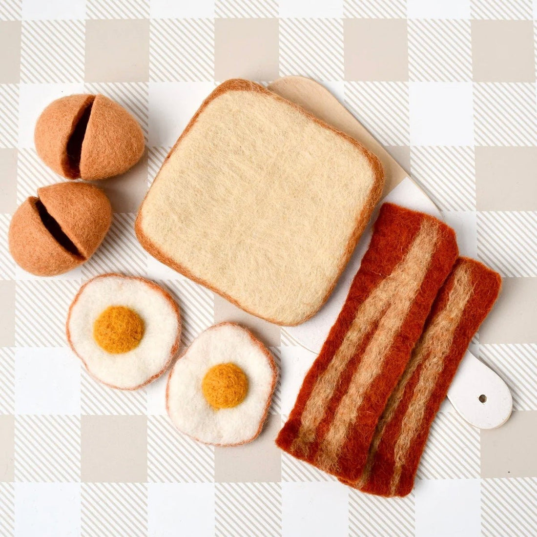 Tara Treasures - Felt Bacon &amp; Eggs Set - The Flower Crate