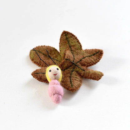 Tara Treasures - Felt Chestnut Leaf Baby - The Flower Crate