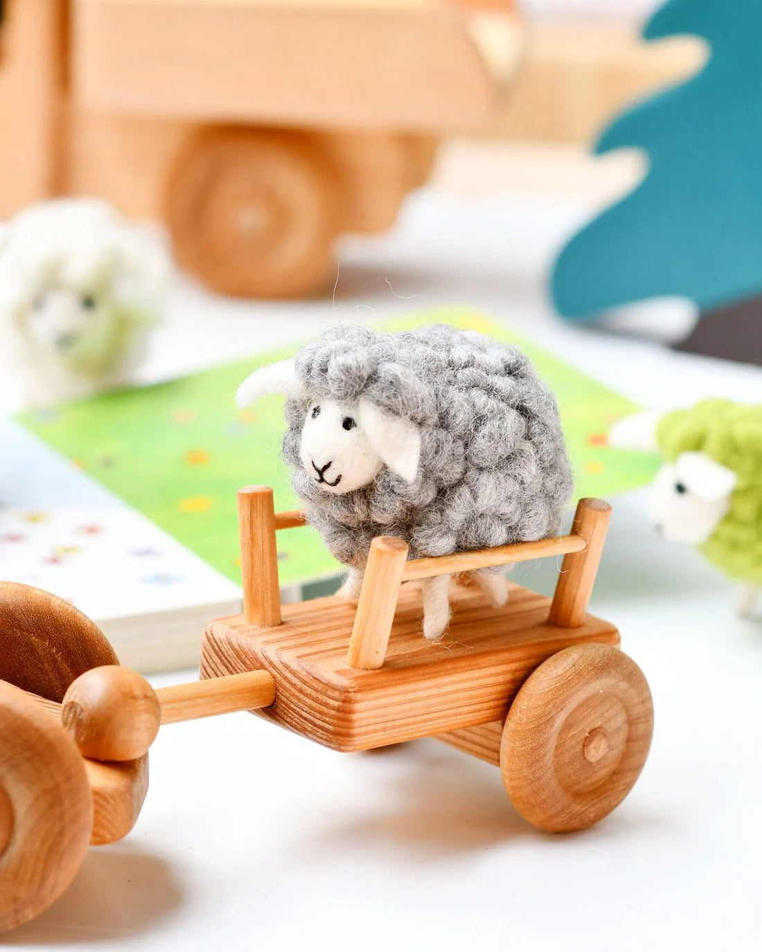 Tara Treasures - Felt Grey Sheep - The Flower Crate
