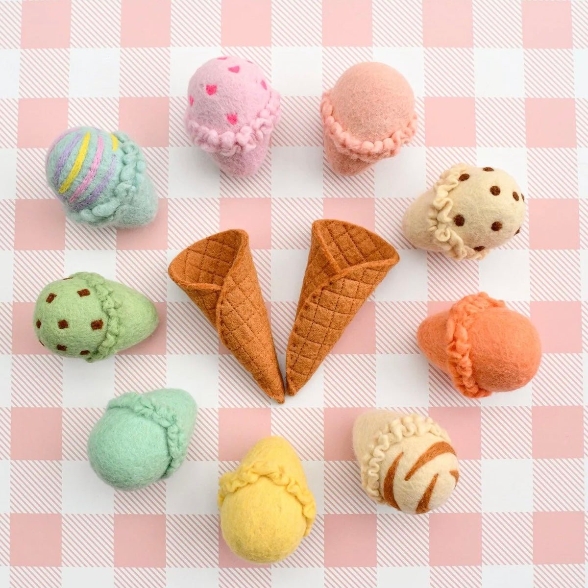 Tara Treasures - Felt Ice Cream Set - The Flower Crate