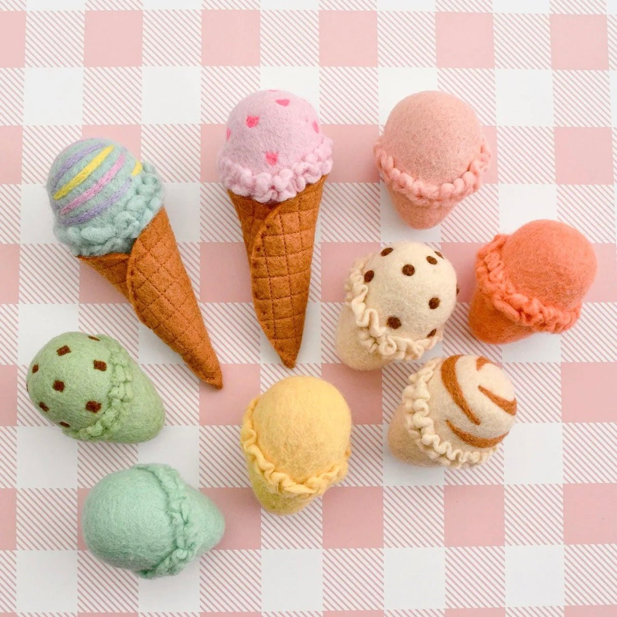 Tara Treasures - Felt Ice Cream Set - The Flower Crate