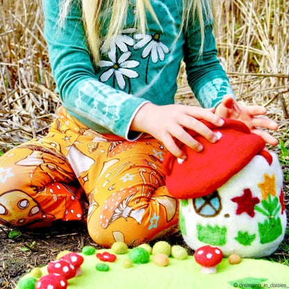 Tara Treasures - Felt Toadstool Bag - The Flower Crate