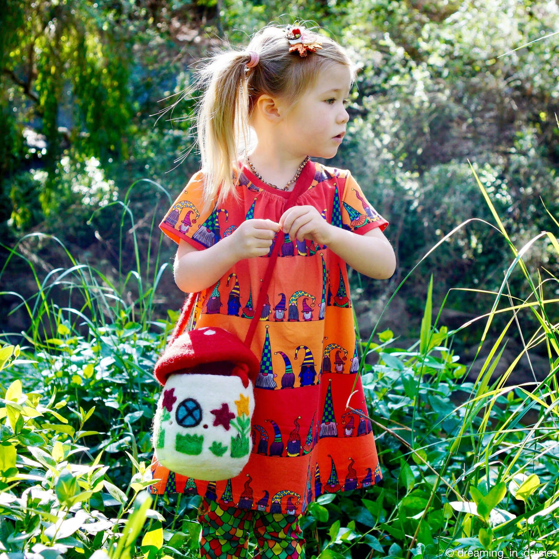Tara Treasures - Felt Toadstool Bag - The Flower Crate