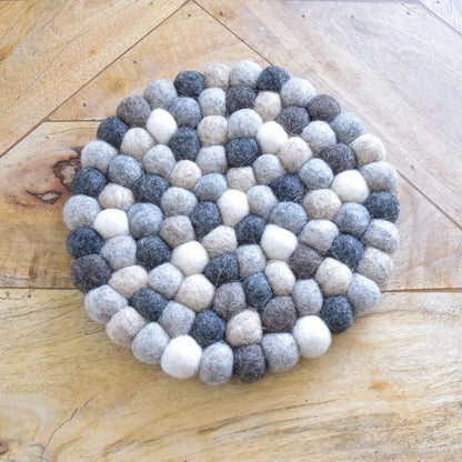Tara Treasures - Greystones Felt Teapot Trivet, 20cm - The Flower Crate