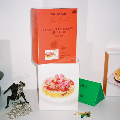 The Caker - Coconut Raspberry Lime Leaf Cake Kit - The Flower Crate