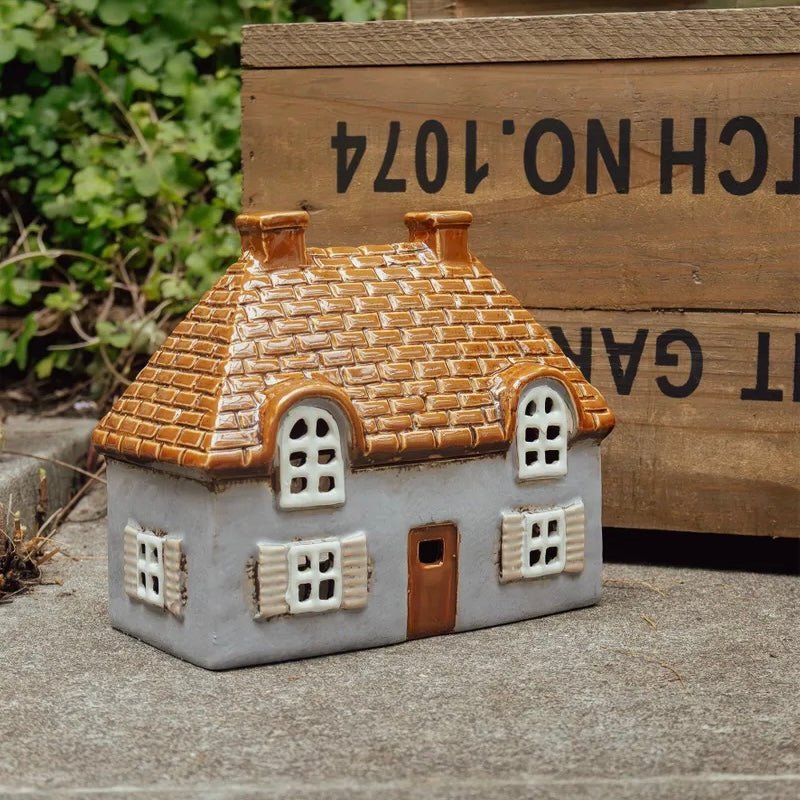 The Cotswold Tea Light Cottage - Blue - The Flower Crate